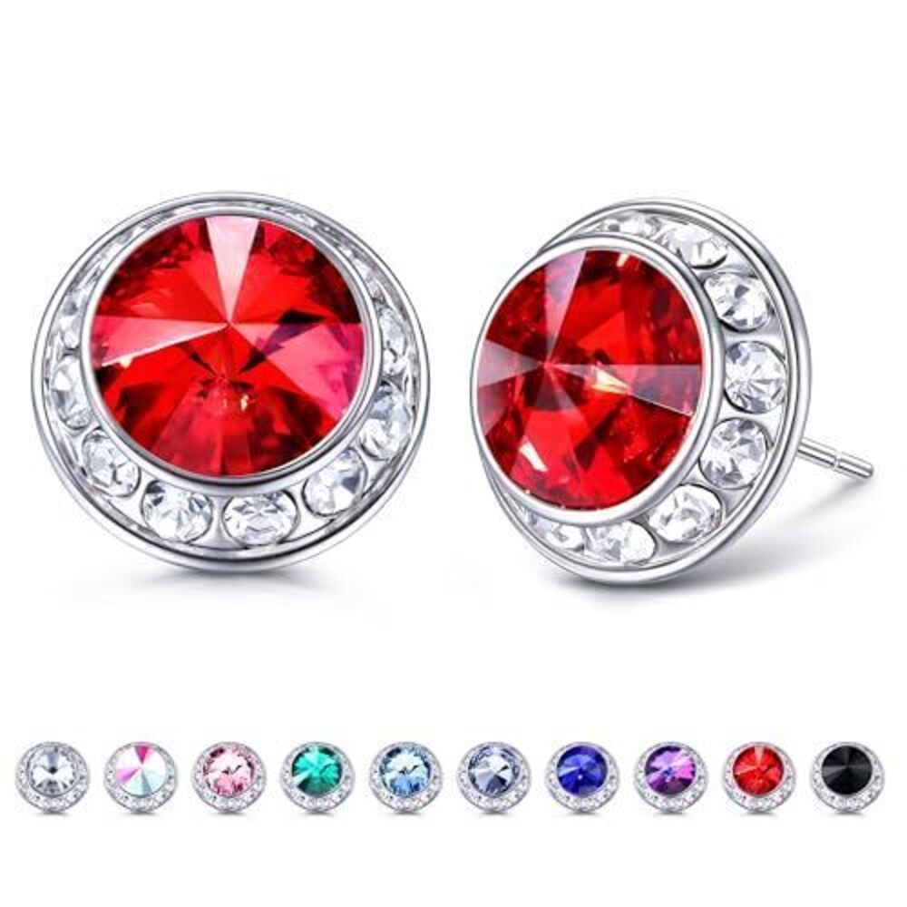 4195 Rhinestone Dance Competition Earrings 18K White Gold Hypoallergenic
